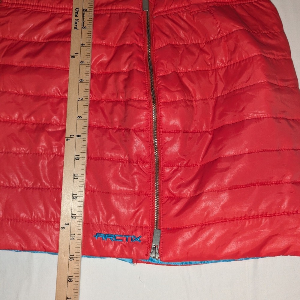 Arctix Womens Insulated Quilted Skirt Orange Red ZipUp Puffer‎ Winter Ski Cute S - Picture 7 of 7